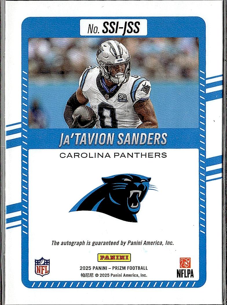 2025 Panini Prizm #SSI-JSS Ja'Tavion Sanders Significant Signatures