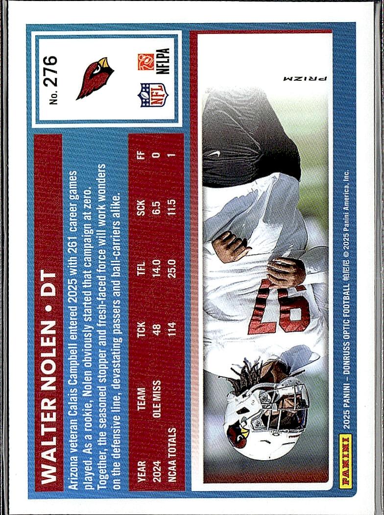 2025 Donruss Optic #276 Walter Nolen Blue #/249