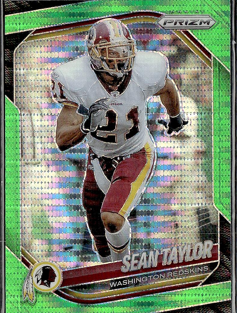 2025 Panini Prizm #11 Sean Taylor Prizmatic Green