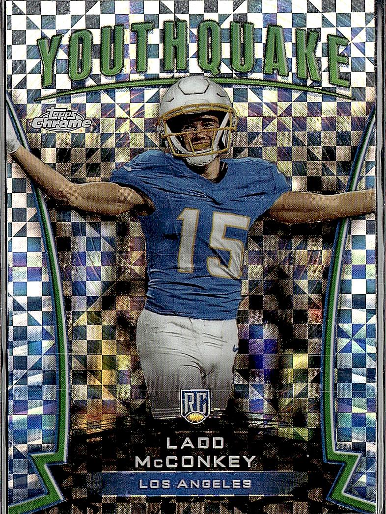 2024 Topps Chrome #Y-20 Ladd McConkey Youthquake X-Fractor
