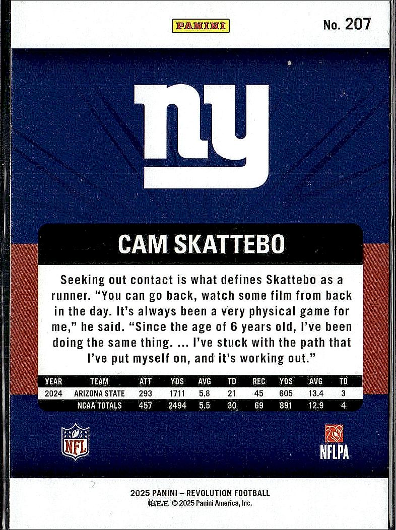 2025 Panini Revolution #207 Cam Skattebo
