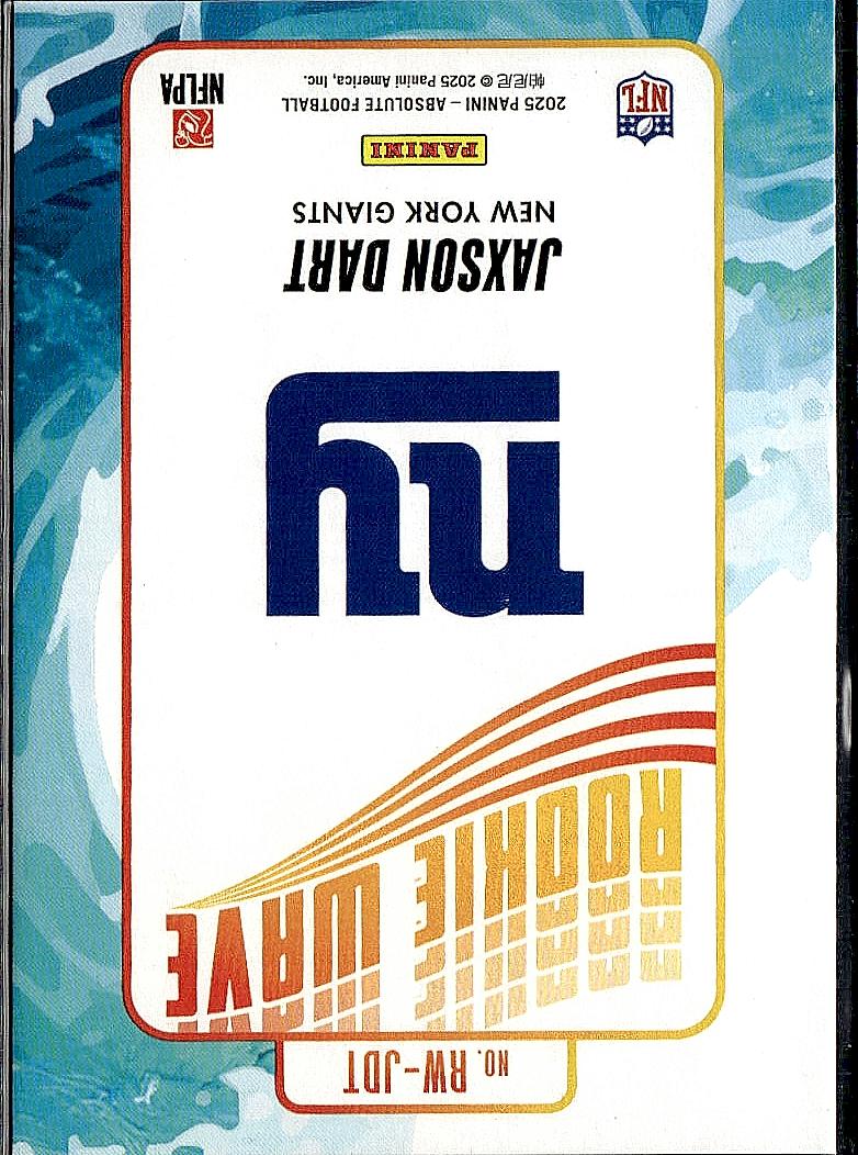 2025 Panini Absolute #RW-JDT Jaxson Dart Rookie Wave