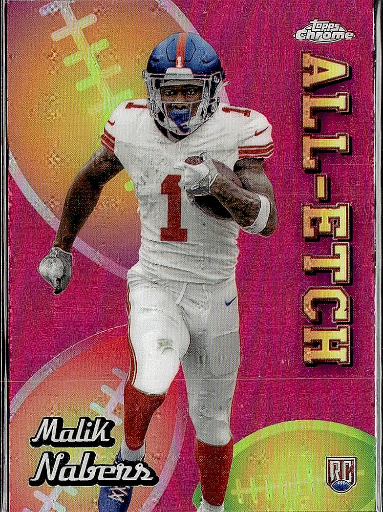 2024 Topps Chrome #CAE-MN Malik Nabers Chrome All-Etch pink
