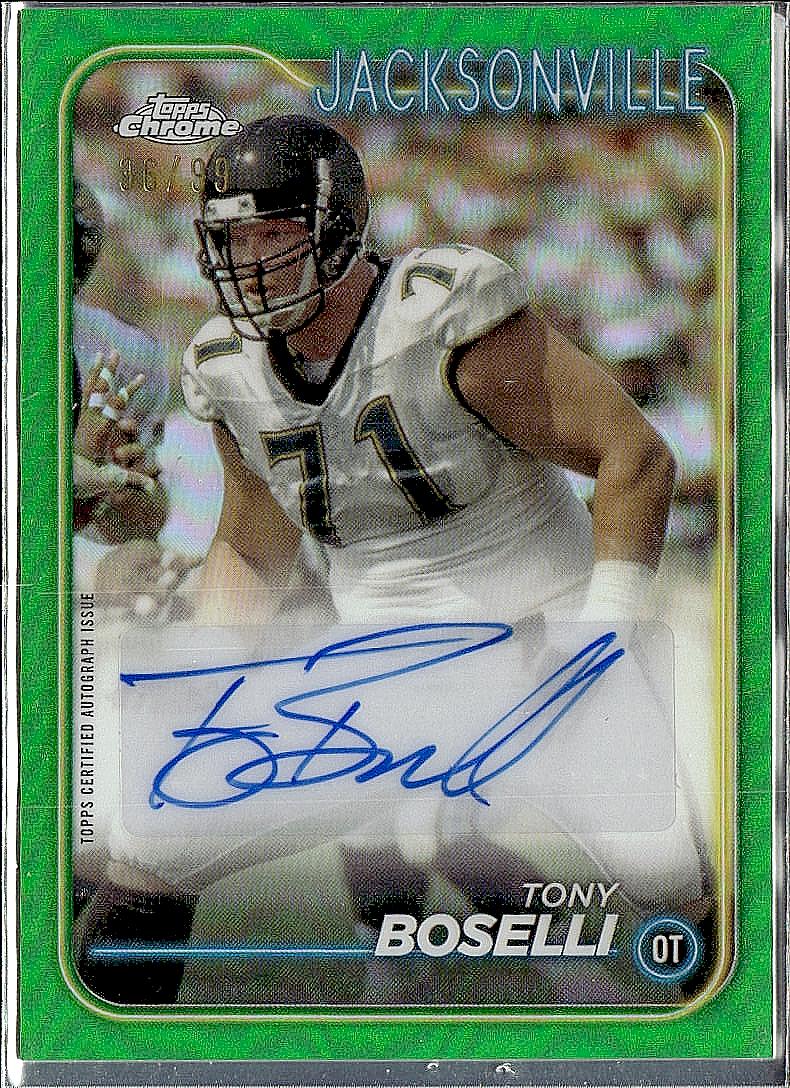 2024 Topps Chrome #BA-TBO Tony Boselli Autographs Green Refractor #/99