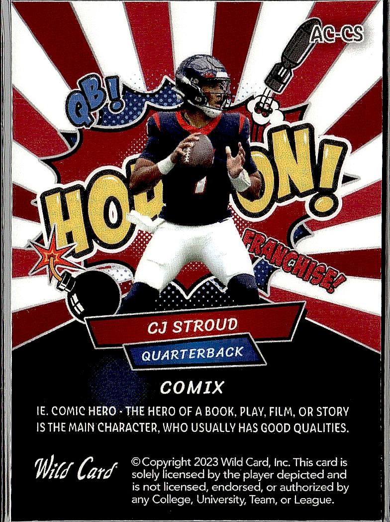 2023 Wild Card CJ Stroud Comix Hero /40