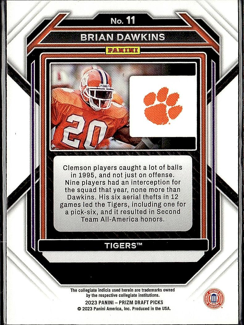 2023 Panini Prizm Draft Picks #11 Brian Dawkins