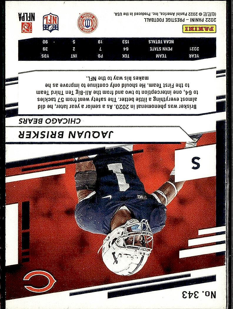 2022 Panini Prestige #343 Jaquan Brisker