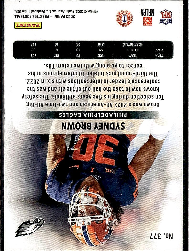 2023 Panini Prestige #377 Sydney Brown