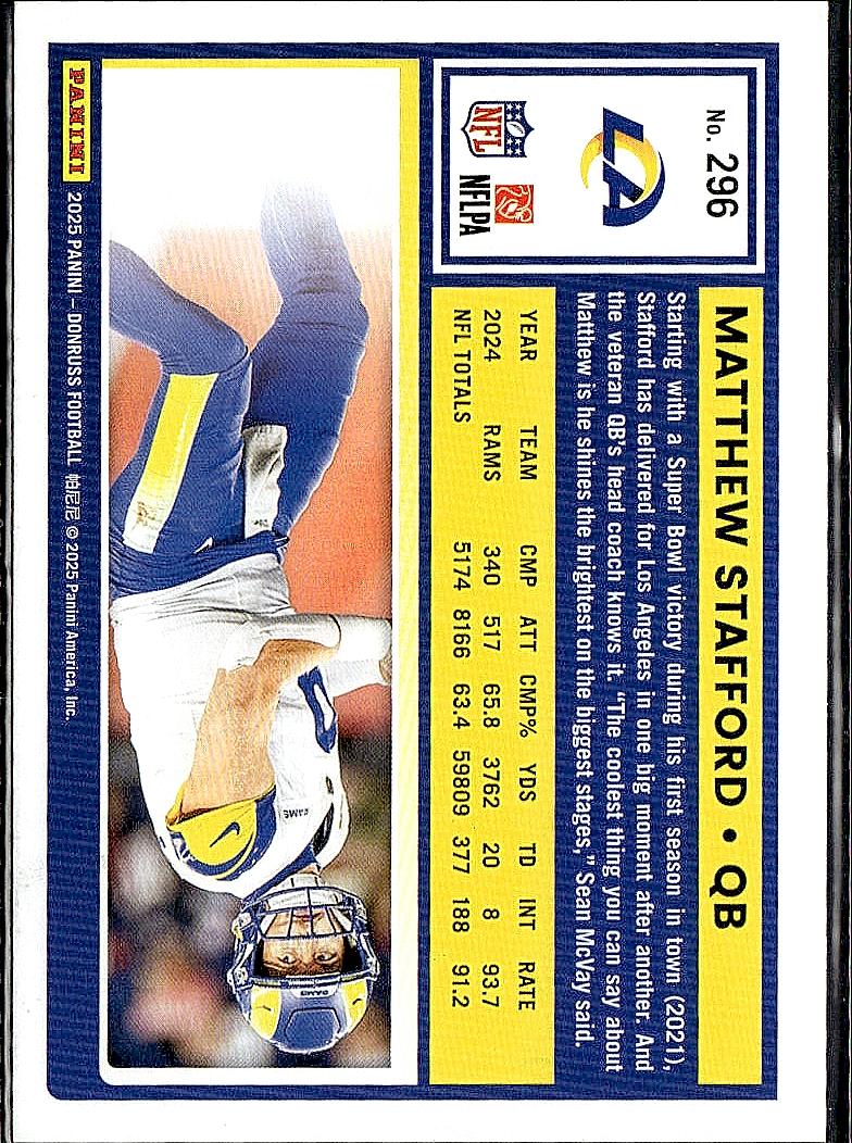 2025 Donruss #296 Matthew Stafford