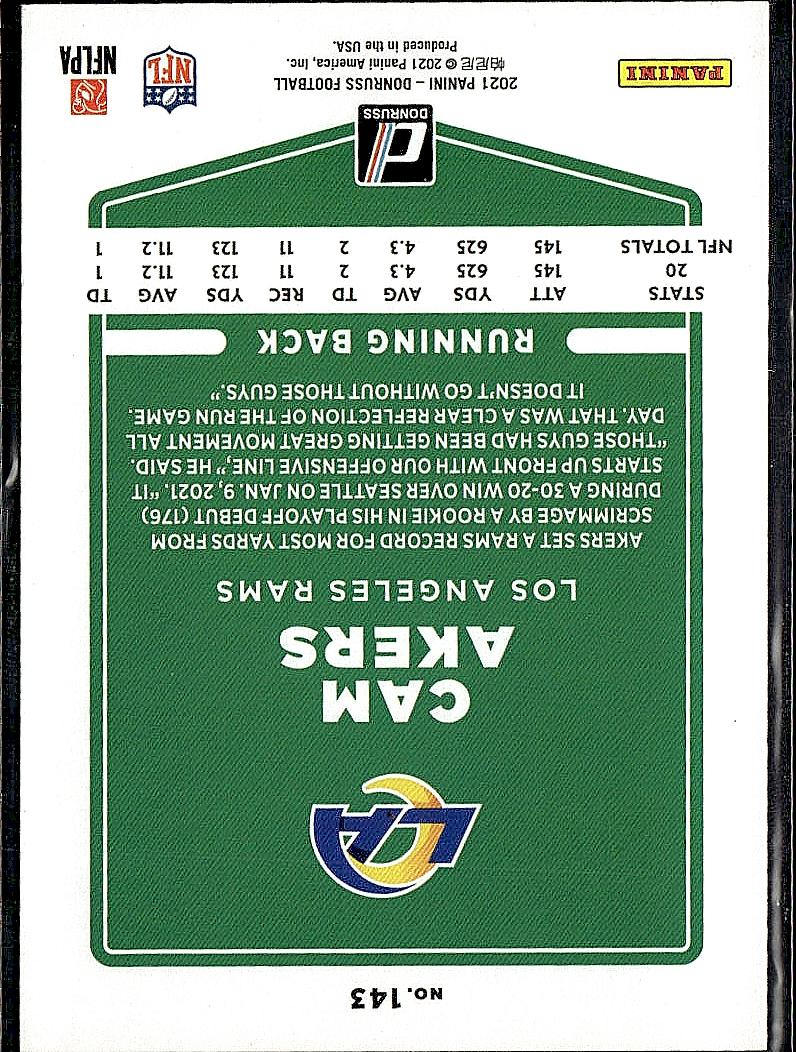 2021 Donruss #143 Cam Akers
