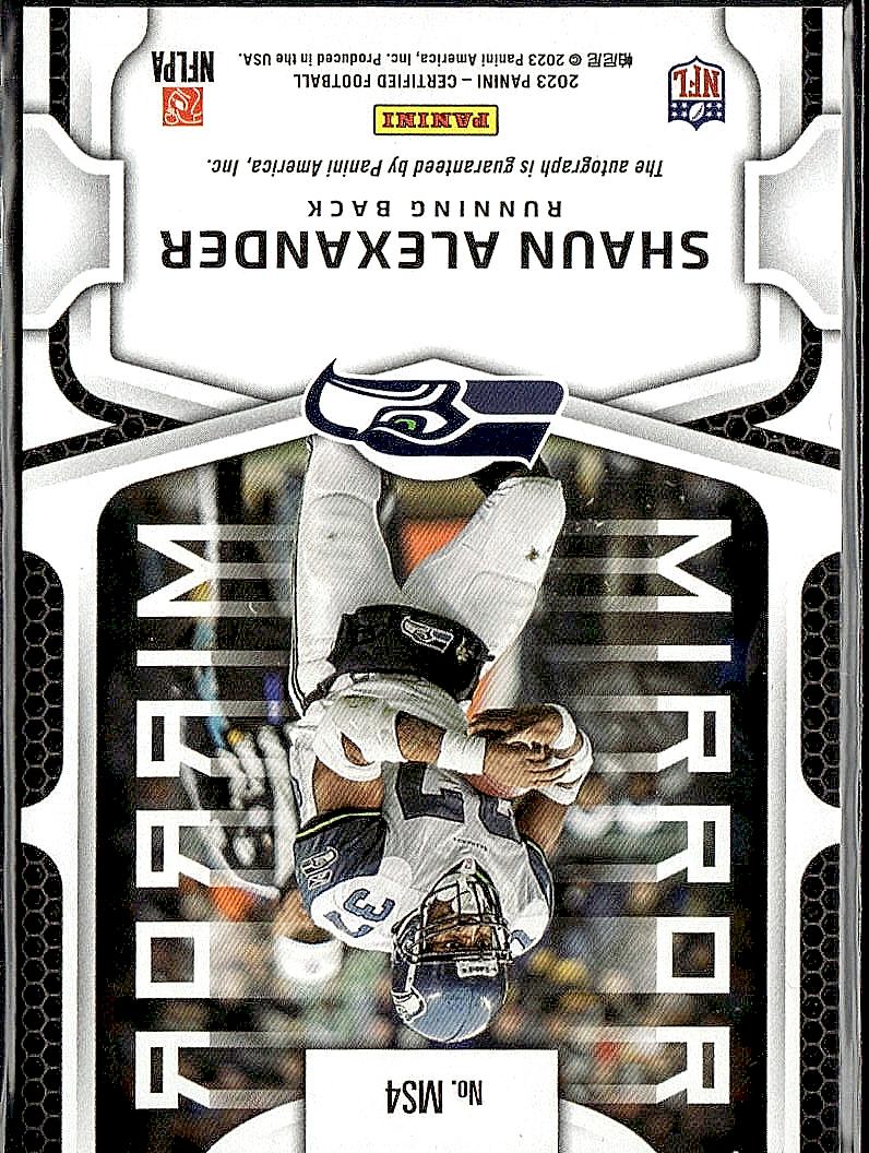2023 Panini Certified #MS4 Shaun Alexander Mirror Signatures Pink #/75
