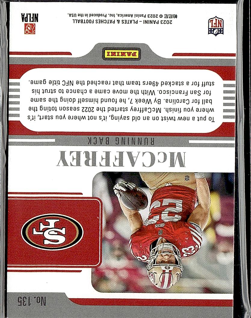 2023 Plates and Patches Christen Mccaffrey /35