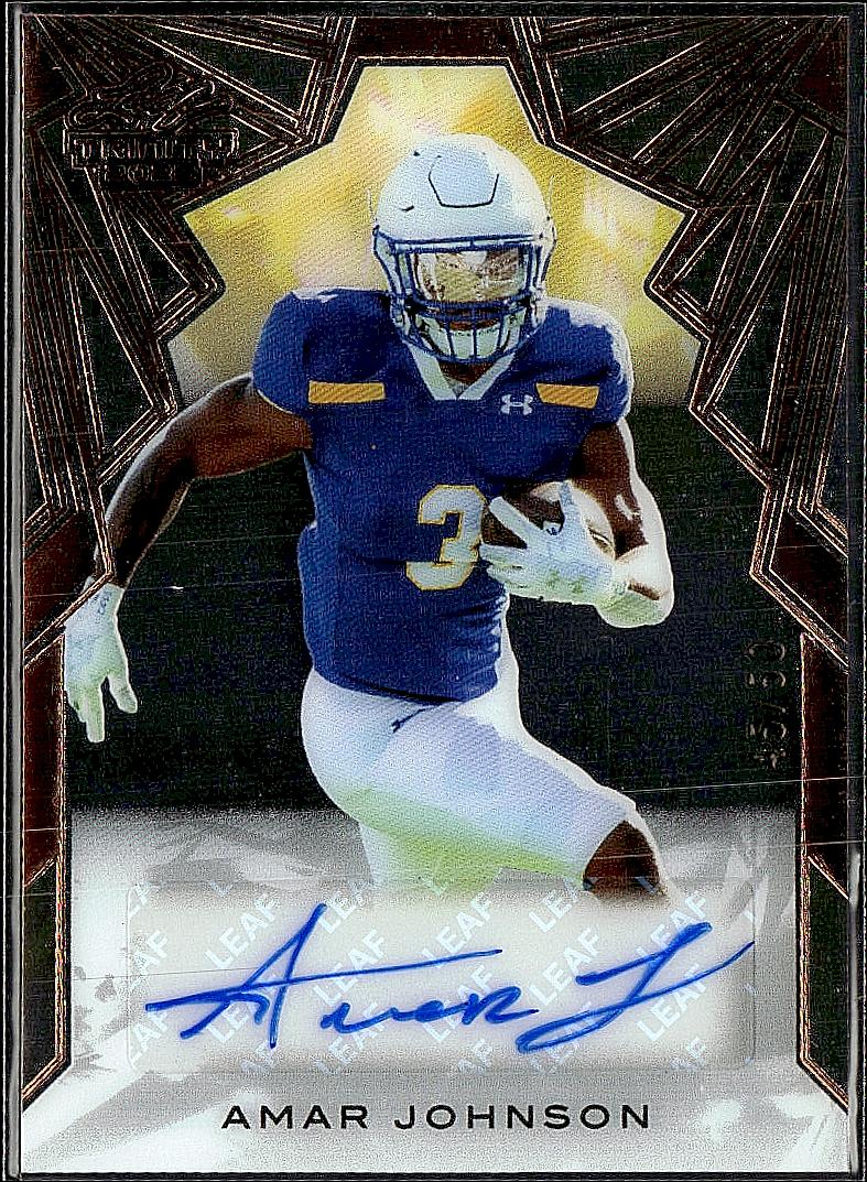 2025 Leaf Trinity - Clear Auto Blue #CA-AJ3 Amar Johnson #/35