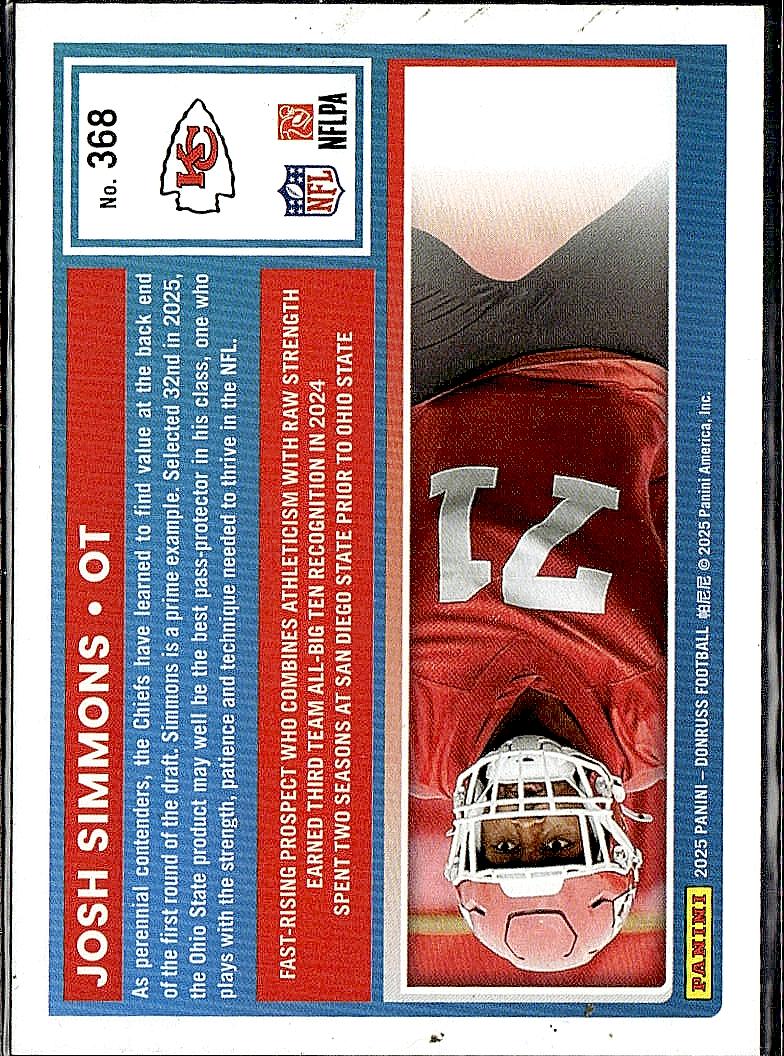 2025 Donruss #368 Josh Simmons