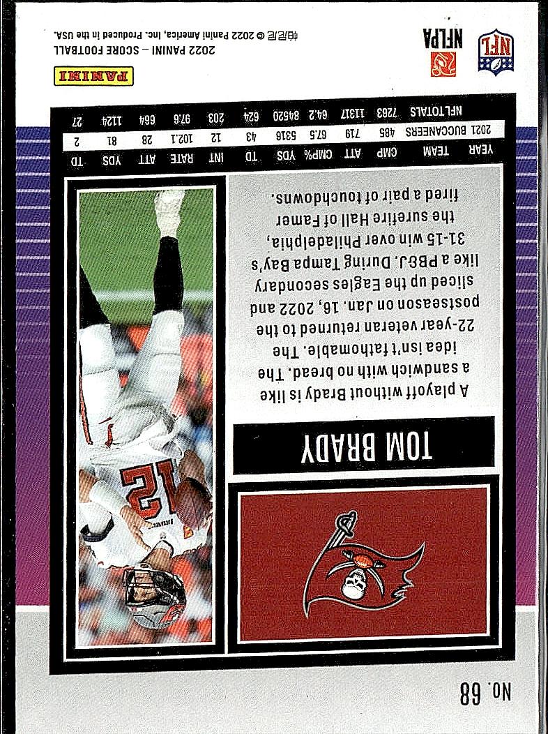 2022 Score #68 Tom Brady