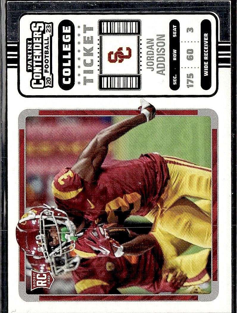 2023 Panini Chronicles Draft Picks #14 Jordan Addison Contenders College Ticket