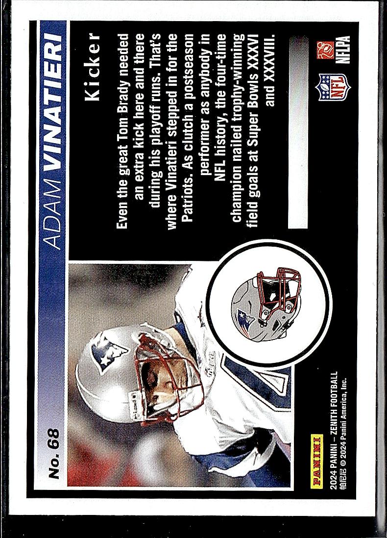 2024 Panini Zenith #68 Adam Vinatieri Retail