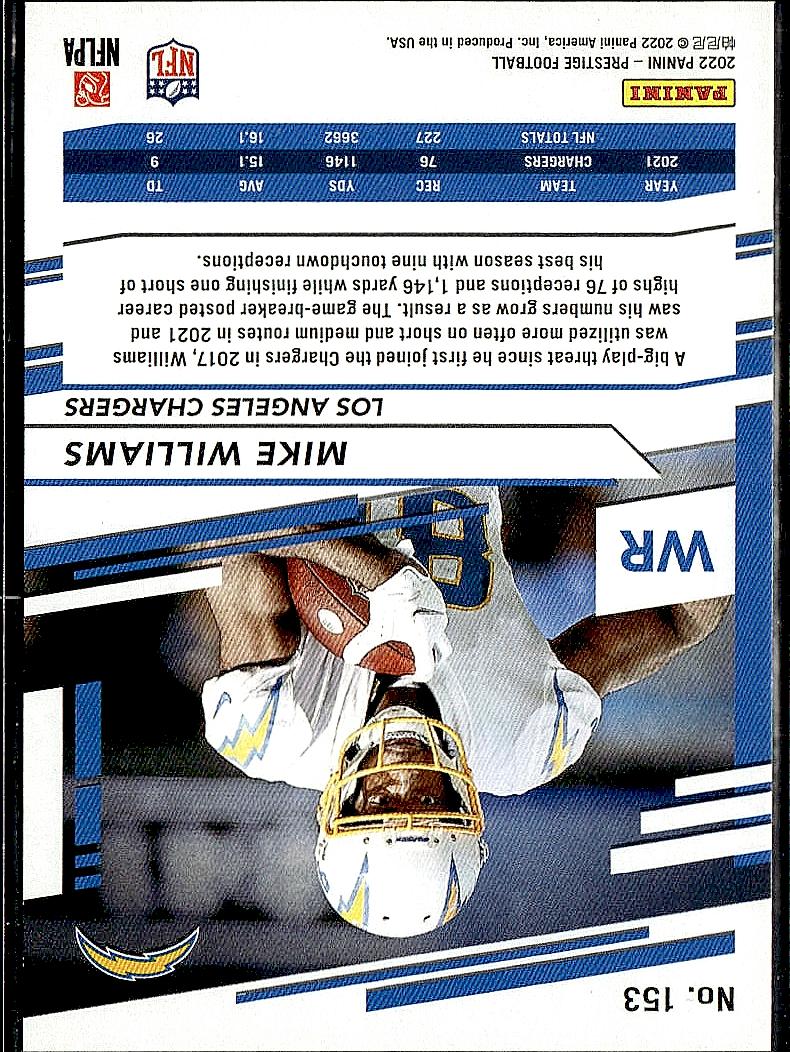 2022 Panini Prestige #153 Mike Williams