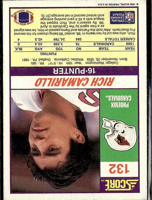 1990 Score #132 Rich Camarillo