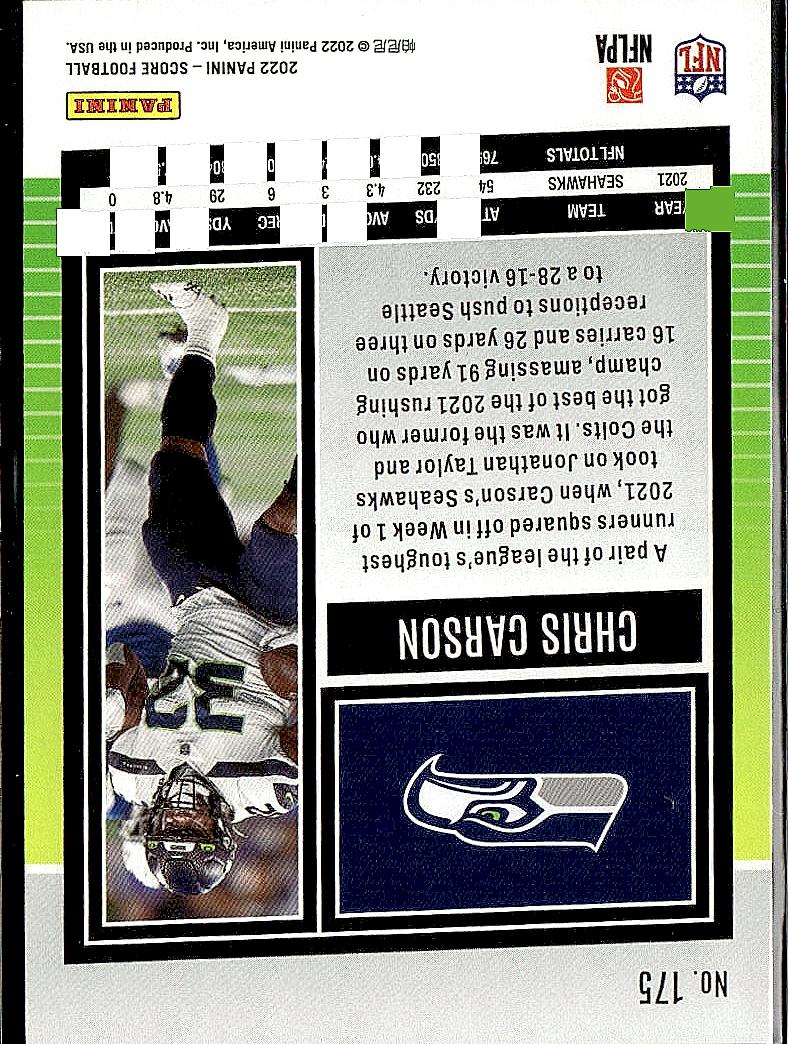 2022 Score #175 Chris Carson