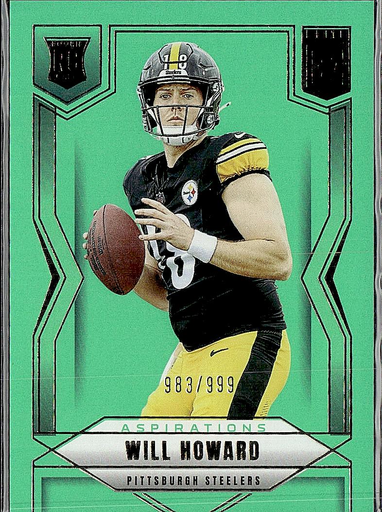 2025 Donruss Elite #150 Will Howard Aspirations Lime Green #/999
