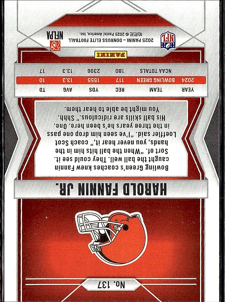 2025 Donruss Elite #137 Harold Fannin Jr. Aspirations Lime Green #/999