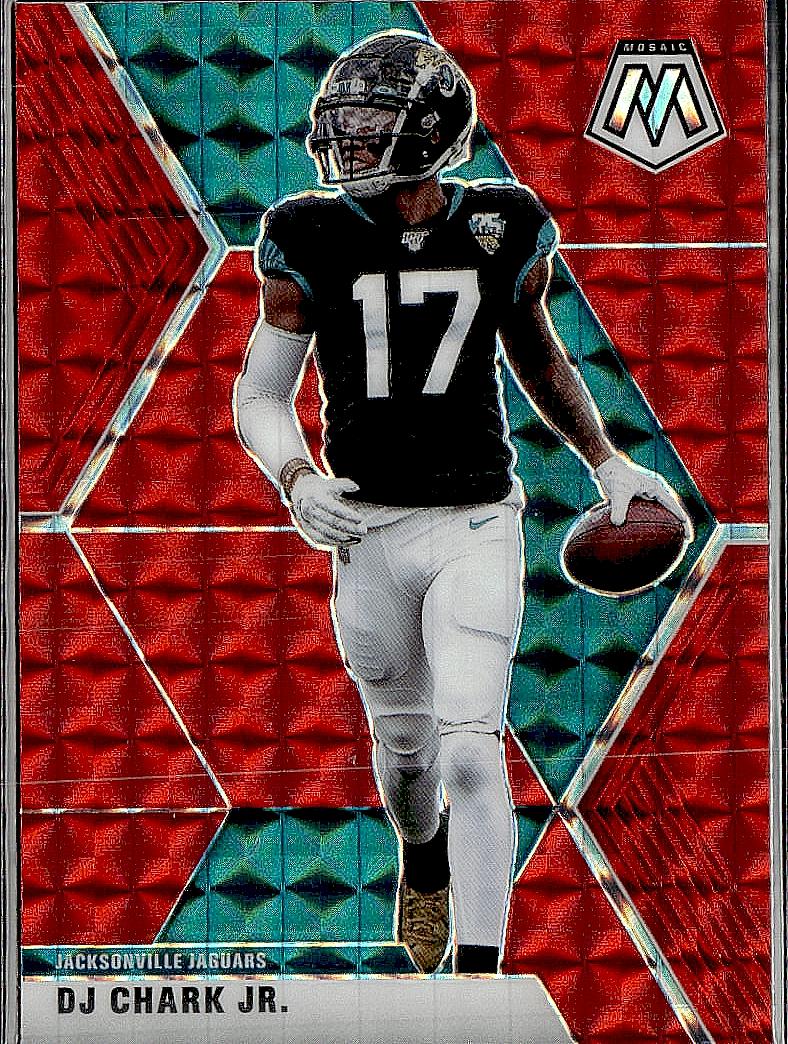 2020 Panini Mosaic #100 DJ Chark Jr. Prizm Reactive Red