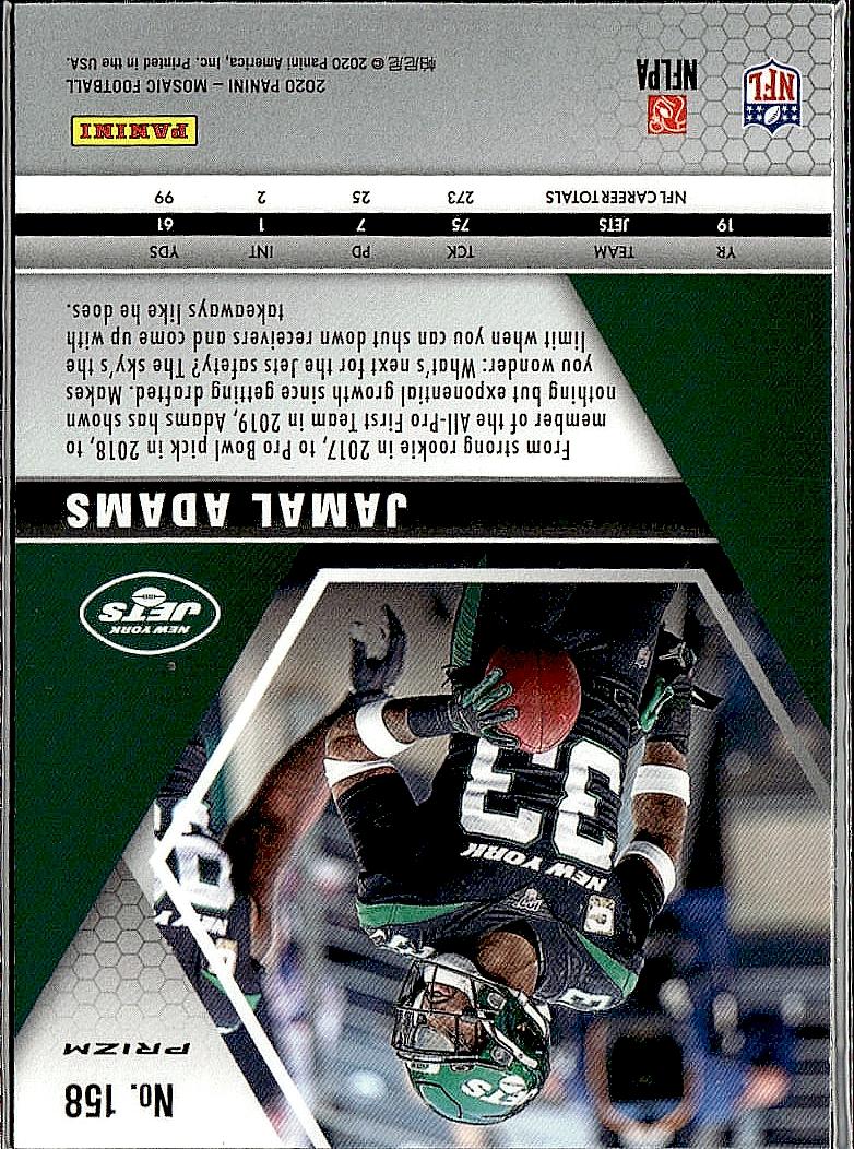 2020 Panini Mosaic #158 Jamal Adams Prizm Red