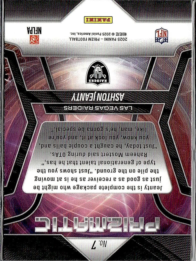 2025 Panini Prizm #7 Ashton Jeanty Prizmatic