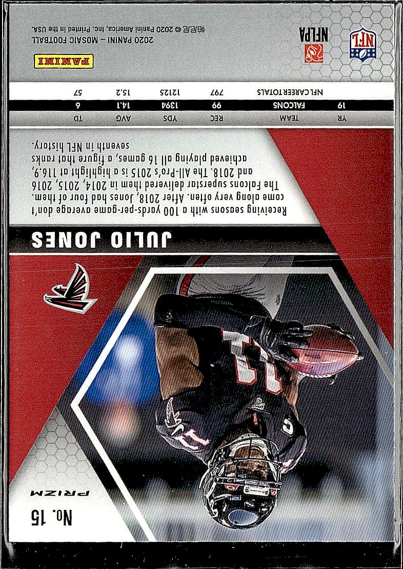 2020 Panini Mosaic #15 Julio Jones Prizm Silver