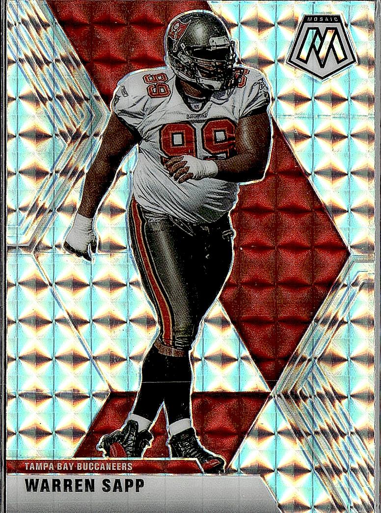 2020 Panini Mosaic #189 Warren Sapp Prizm Silver