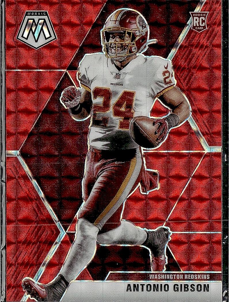 2020 Panini Mosaic #227 Antonio Gibson Prizm Red