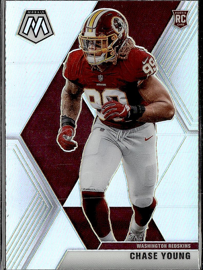 2020 Panini Mosaic #202 Chase Young No Huddle Prizm Silver