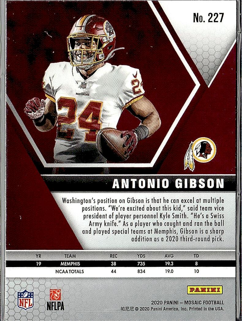 2020 Panini Mosaic #227 Antonio Gibson