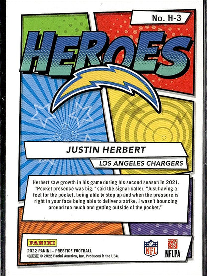 2022 Panini Prestige #H-3 Justin Herbert Heroes