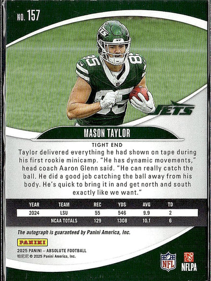 2025  Absolute Football Mason Taylor Auto