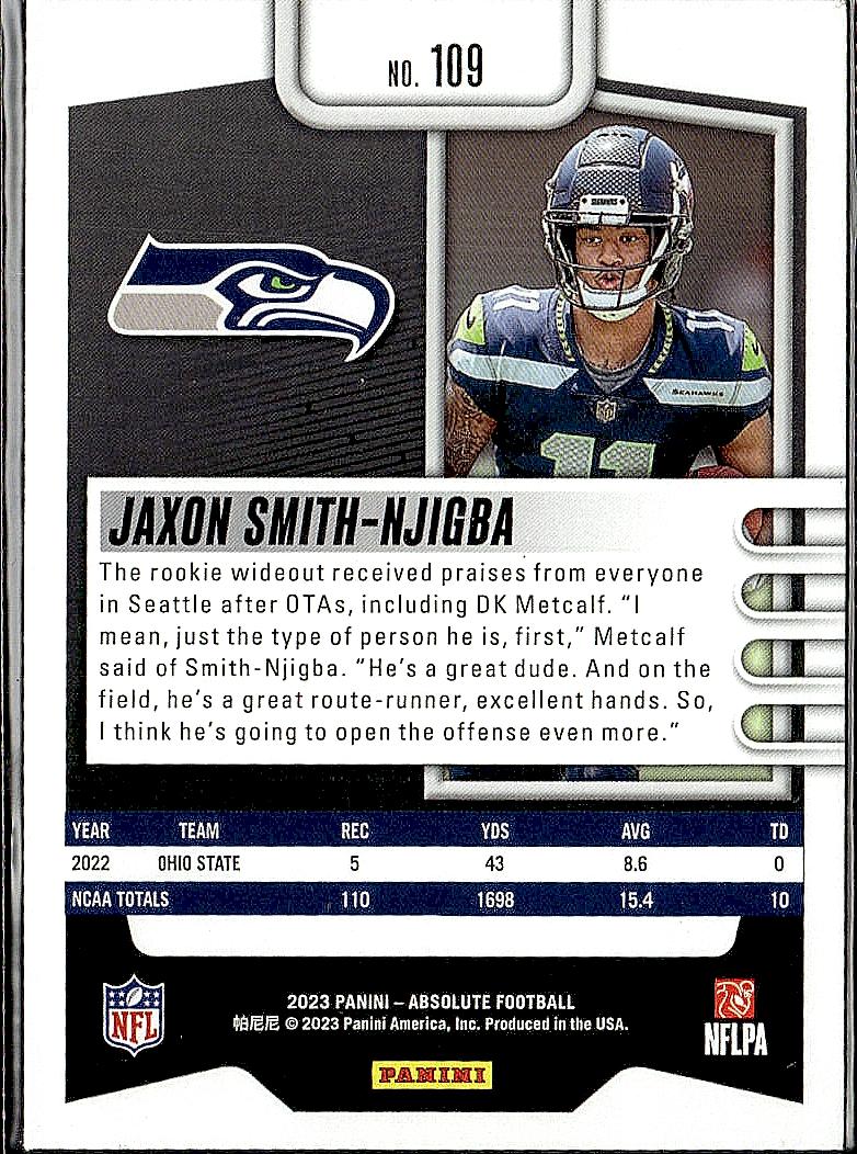 2023 Panini Absolute #109 Jaxon Smith-Njigba Retail