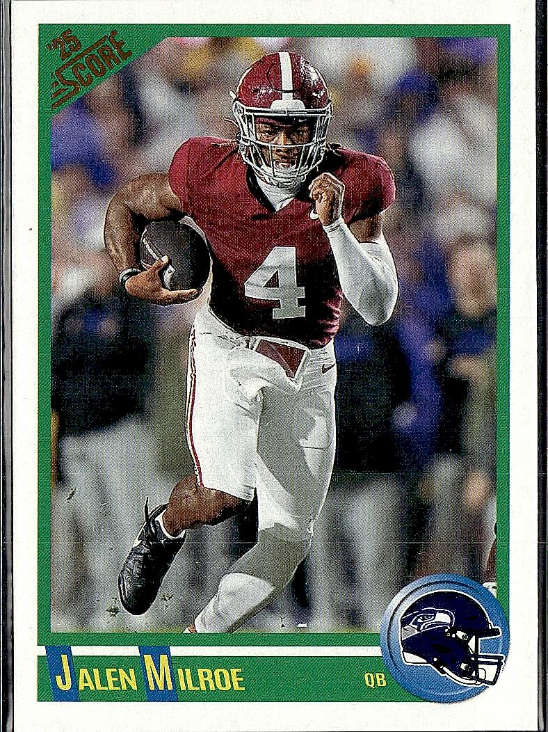 2025 Score #7 Jalen Milroe Anniversary Rookies Red