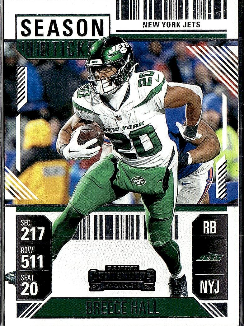 2024 Panini Contenders #76 Breece Hall Game Ticket Bronze