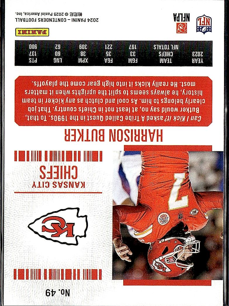2024 Panini Contenders #49 Harrison Butker Retail