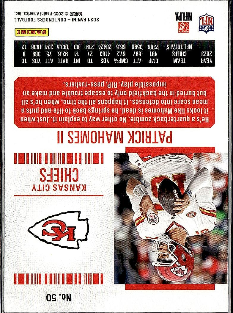 2024 Panini Contenders #50 Patrick Mahomes II Retail
