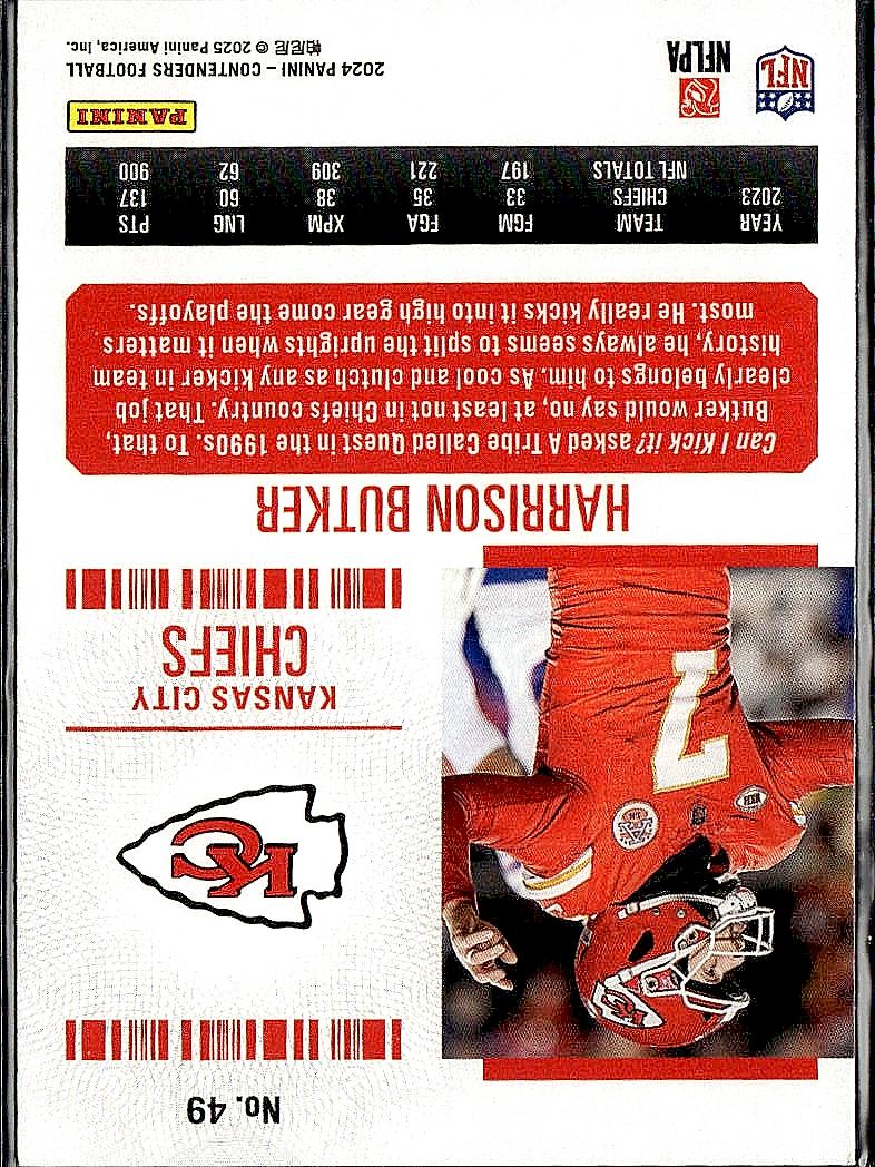2024 Panini Contenders #49 Harrison Butker Retail
