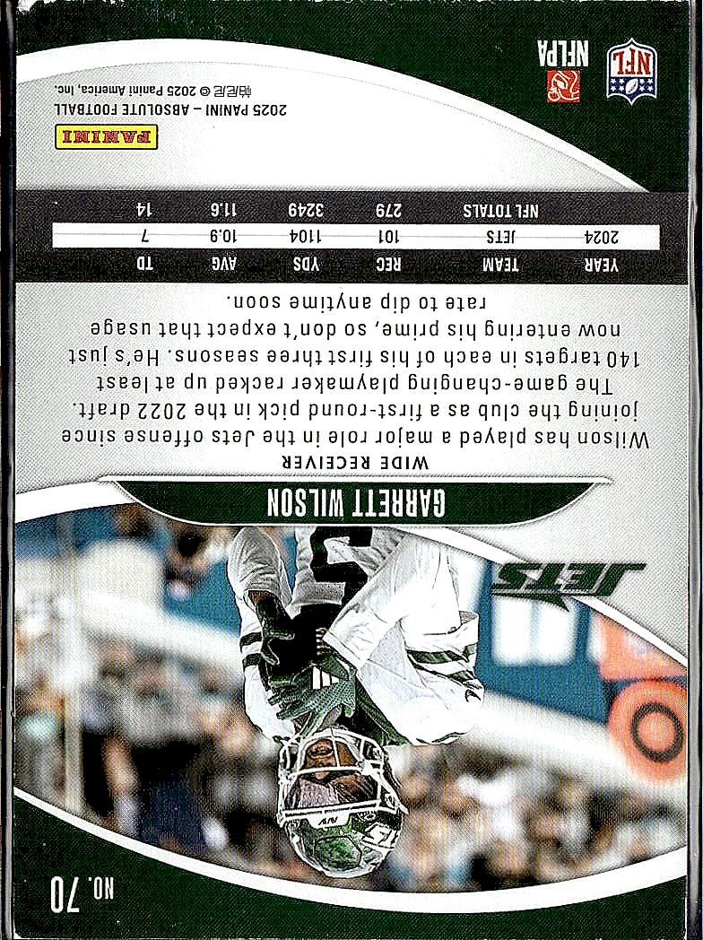 2025 Panini Absolute #70 Garrett Wilson Retail