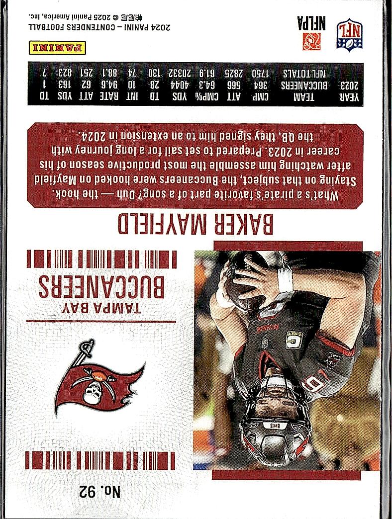 2024 Panini Contenders #92 Baker Mayfield Retail
