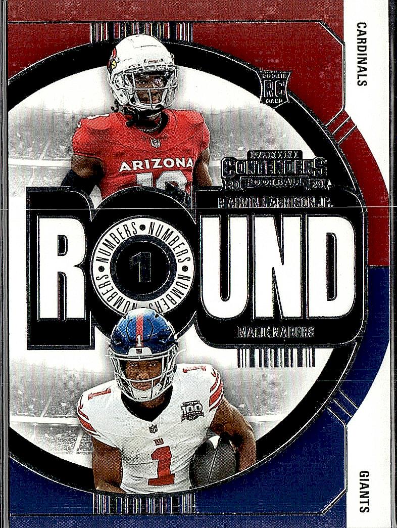 2024 Panini Contenders #2 Malik Nabers / Marvin Harrison Jr. Round Numbers