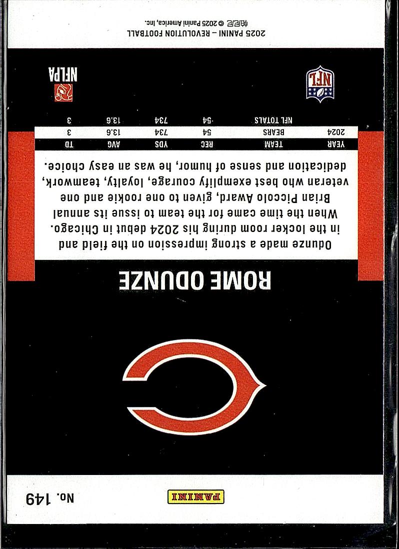 2025 Panini Revolution #149 Rome Odunze