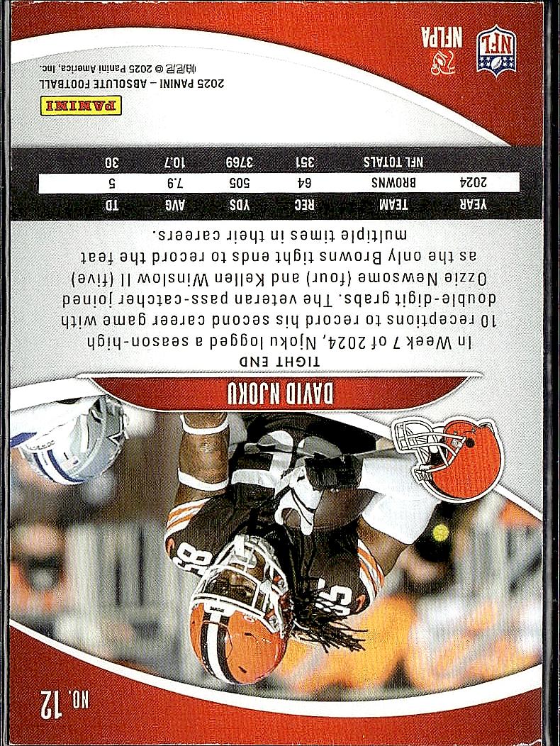 2025 Panini Absolute #12 David Njoku Retail