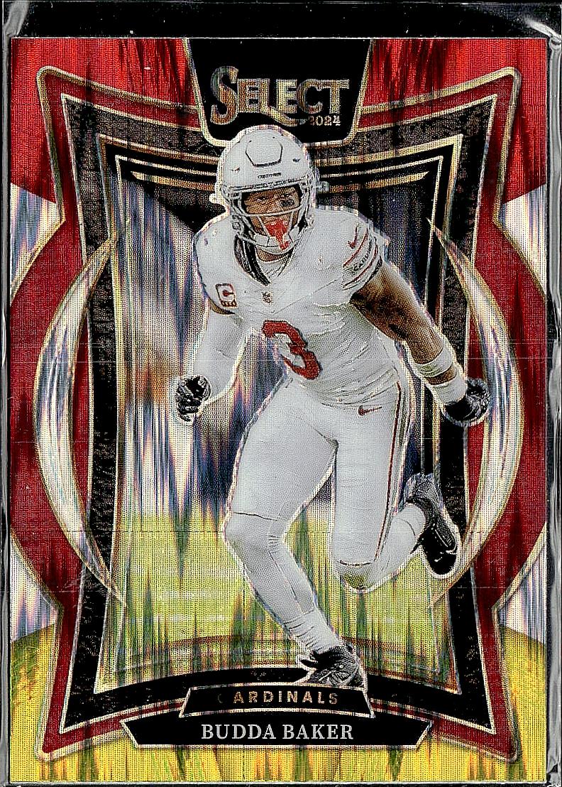 2024 Panini Select #14 Budda Baker White Prizm Shock #/199