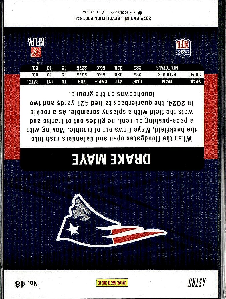 2025 Panini Revolution #48 Drake Maye Red Astro