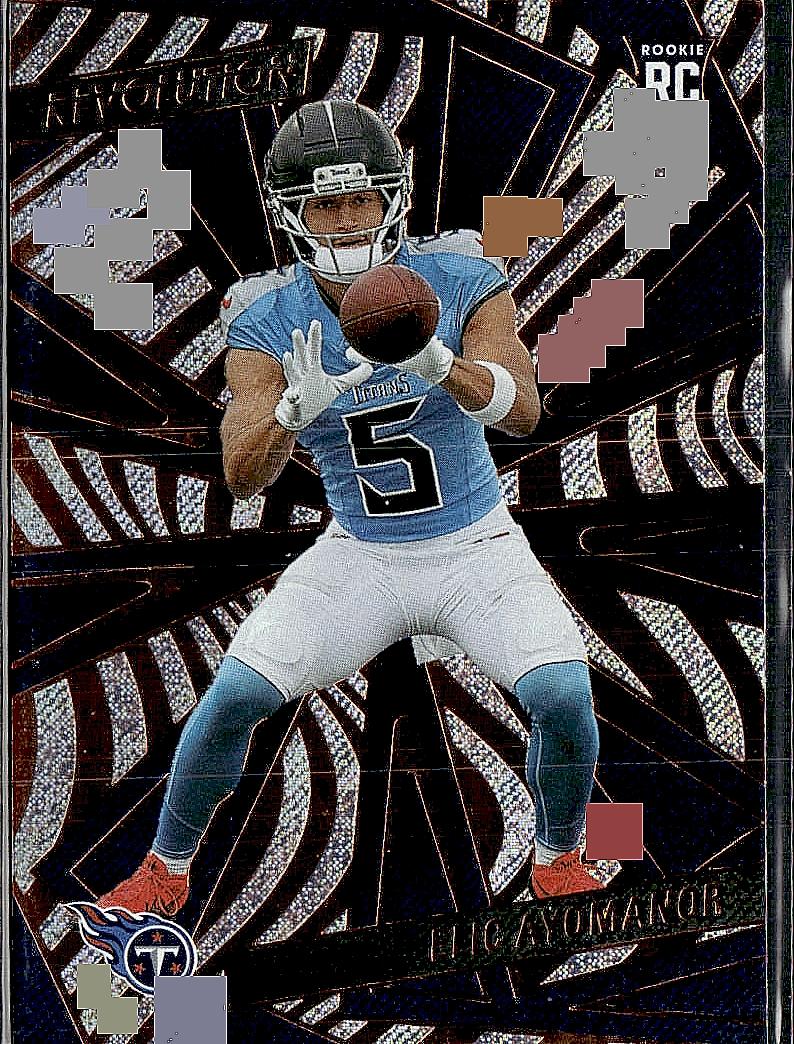 2025 Panini Revolution #209 Elic Ayomanor Red Swirl